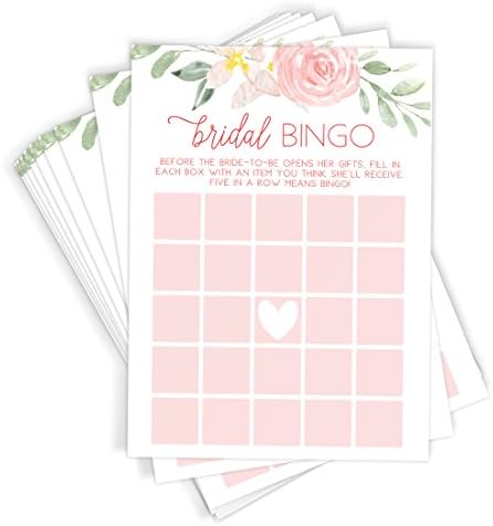Printed Party Bridal Shower Bingo Game Set Of 50 Cards Bridal Shower Game And Activity Unique Fun And Easy To Play