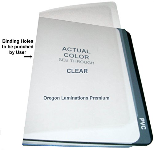 7 Mil Clear Report Binding Covers Plastic Sheets (Pack of 100) 8-3/4 x 11-1/4 with 2 Round Corners