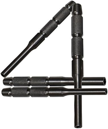 PinMe, Hollow End Stainless Steel Starter Punch (Set of 4) - Top Grade with 1/8 5/32 3/16 7/32 Sizes - Best Punch Set Tools for the Home Fixer or Garage Worker - Durable and Easy to Use