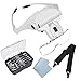 Qooltek Eyeglass Bracket/Headband Magnifier with 2 LED Lights and 5 Interchangable Lenses: 1.0X, 1.5X, 2.0X, 2.5X, 3.5X