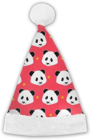 Seasonlogo Red Panda Head Traditional Plush Christmas Santa Hat Costume Holiday Hats For Dinner Table Cutlery Holders