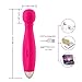 OOPSIX Cordless Electric Personal Womens Mini with 9 Power Vibration, Handheld Rechargeable Body Wand Massager for Back Muscle Relief Rose Purple