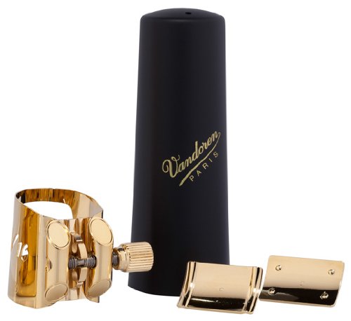Vandoren LC090P Optimum Gold Gilded Baritone Saxophone Ligature/Cap