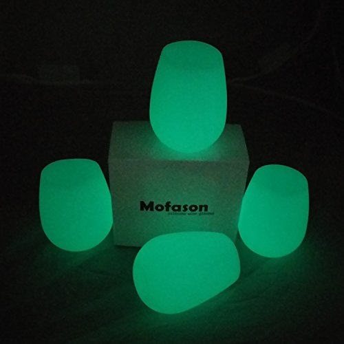 image for Silicone Wine Glasses Glow in The Dark Party Picnic Shatterproof Unbre