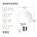 Sunco 12 Pack Vanity Globe Light Bulbs G25 LED for Indoor Bathroom Mirror Living Area, CRI92 4000K Cool White, Dimmable 450 Lumens, 6W, E26 Base, Round Frosted Classic Ambient Decorative Bulb - UL