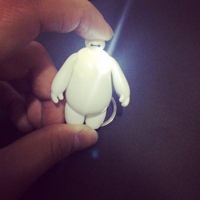 Big Hero 6 Baymax White Fat Cute LED Keychain, Car Pendant, Bag Pendant, Without Item Shipment Fee by virtual
