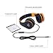 Headset, Sound Intone Foldable Headphones with Mic and Volume Control, On-ear Wired Kids Headphones for Girls Boys Students (Black Orange)