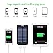 Solar Charger,F.DORLA 20000mAh Portable Outdoor Waterproof Mobile Power Bank,Camping External Backup Battery Pack Dual USB 5V 1A/2A Output 2 Led Light Flashlight with Compass for Tablet iPhone Android