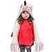 D-Fokes Lovely Kids Winter Cartoon Unicorn Hat with Scarf Hooded Knitted Beanie Cosplay Photography Prop Pink