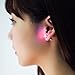 massmall New Fashion Light Glowing LED Earrings Ear Drop Crystal Pendant Light up Earrings/Studs Multicolor Bright Stylish Fashion Earrings (Pink)