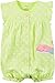 Carters Baby Girls Snap-Up Neon Romper Whale Dot, Green, 3M
