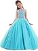 Little Girls Princess Birthday Party Ball Gowns Cute Puffy Beaded Kids Quinceanera Pageant Dress 054