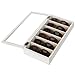 MyGift Vintage White Wood 6-Pair Sunglasses Storage Case w/Clear Acrylic Lid