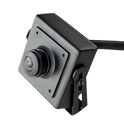 ELP IP PoE Camera mini black case wide lens HD resolution for indoor or machine vision use (180degree fisheye)