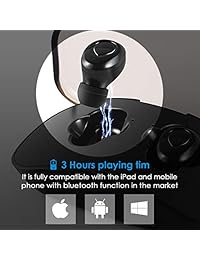 Auriculares inalámbricos, auriculares Bluetooth V4.2 con micrófono y manos libres estéreo inalámbricos con caja de carga.