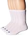 MediPeds unisex-adult Cotton and Poly Blend Crew Socks With Non-Binding Top and Cushion, 4-Pairs, White (4-pairs), Shoe Size: Men's 7-12; Women's 10-13