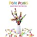 Caydo 1000 Pieces 1 inch Pompoms Arts and Crafts Pom Poms Ball for Valentine Hobby Supplies and Creative Craft DIY Material