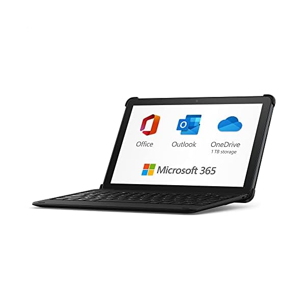 Fire HD 10 Plus tablet, 64 GB, Slate, with Ads + Bluetooth keyboard + 12-month Microsoft 365 Personal subscription