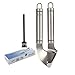 HeyLR Stainless Steel 18/8 Garlic Press Oval Handle Crush Garlic Cloves and Ginger with Ease