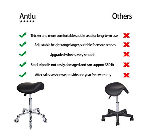 image for Dasuy Saddle Stool Rolling Chair Ergonomic Swivel Chair for Dental Off