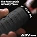 ADV Dry Tennis Overgrip Tape - 3, 12, 30, 60 Pack - FeltTac Tennis Racket Grip Tape - Ultra Absorbent Tennis Grip Tape - Comfort Tennis Racket Grips - Tennis Grips Overgrip (12-Pack Black)