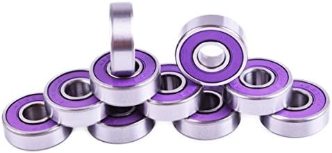 Waypower 10 PSC ABEC 9 Precision 608-9 ZZ Skateboard Longboard Bearings Purple Sliver