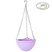 A-PIE 2 Pack Hanging Planter Basket Indoor/Outdoor Hanging Flower Pots Plants Holder Hanger with Chain Hooks for Home Decor (Purple)