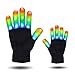HITOP Light Up Gloves, Led Gloves Finger Light Cool Toys Gift Stocking Stuffers for Boys Girls Age 5 6 7 8 9 10 Christmas Thanksgiving Birthday Glow Party Favor with Extra Batteries (big-1pairs)