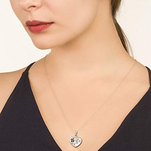 Cremation Jewelry Heart Urn Necklace for Ashes Keepsake Memorial Rose Flower Urn Pendant Necklace Sterling Silver in Memory of Family,I still need you close to me (rose urn necklace)