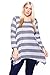 Hot Ginger Women's Plus Size Long Sleeve Shark Bite Top (1X-4X)