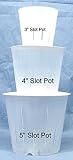 Clear Plastic Pot for Orchids Assortment 3inch, 4inch, 5inch with ID your Orchids booklet