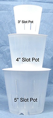 Clear Plastic Pot for Orchids Assortment 3inch, 4inch, 5inch with ID your Orchids booklet