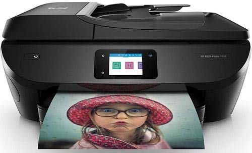 Hewlett-Packard Envy Photo K7S08A1H3 7858 Wireless Color All-in-One Inkjet Printer/Scanner/Copier/Fax – 4800 x 1200 dpi – 22 ppm B/W, 21 ppm Color Speed – USB 2.0 – AC 100-240V – Wi-Fi – (Renewed)