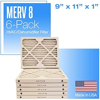 9x11x1 MERV 8 Pleated Air Filter - 6 Pack