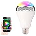 SOONHUA Bluetooth LED Light Bulb with Speaker-Dimmable Multicolored Color Changing Smart LED Music Lamp for iPhone, iPad, Android Phone