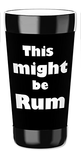 Mugzie 16 Ounce Travel Mug/Drink Cup with Removable Insulated Wetsuit Cover - Might be Rum