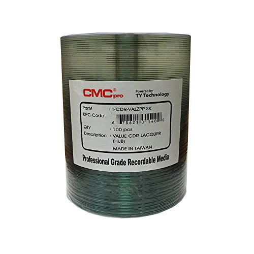 CMC Pro - Powered by TY Technology 48x 700 MB Silver Shiny CD-R (Pack of 100)