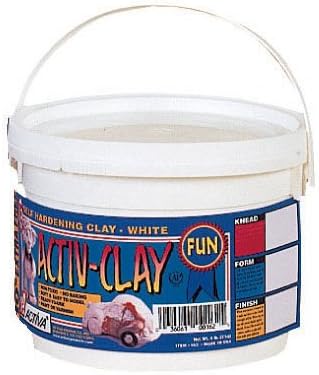 Activa Activ-Clay, White, Natural Air Dry Clay, 9.9lb (4.5kg) | Strong & Fine Grained, Perfect for Everyday Use