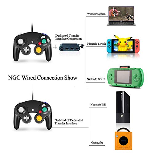 4 Gamecube+Controller+Compatible+Nintendo+Black