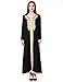 Muslim kaftan dubai long sleeve dress with embroidery for women Islamic clothing gown abaya for girls,Large,Black