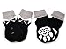 Posch Pet Socks for Dogs. Anti-Slip Knit Socks with Traction Soles for Indoor Wear. Slip On Paw Protectors. (M, Black)