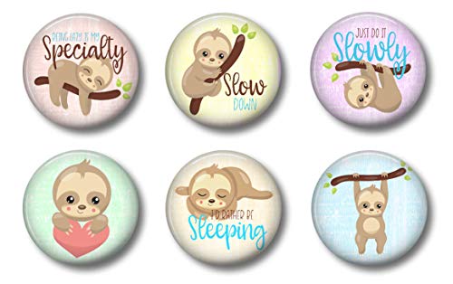 Cute Locker Magnets For Teens - Sloth Magnets - Fun School Supplies - Whiteboard Office or Fridge -  - //coolthings.us