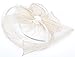 Womens Formal Party Fascinator Hat with Headband for Cocktail Ivory