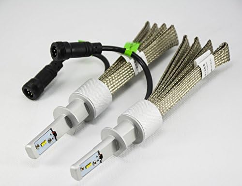 TUOYIKE 5S LED Headlight Kit H1 50W 8000LM Fanless LUMILED LUXEON ZES LED Chips Single Beam 6000K Super White Driving Fog Headlamp Bulb