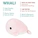 Bellzi Cute Pink Whale Stuffed Animal Plush Toy