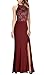 REPHYLLIS Women's Halter Floral Lace Vintage Wedding Maxi Long Dress