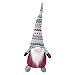 GMOEGEFT Scandinavian Christmas Gnome Plush, Swedish Tomte, Nordic Santa Gnome, Holiday Home Decoration Birthday Gift, 17 Inches (Grey Geometry Pattern Stand)