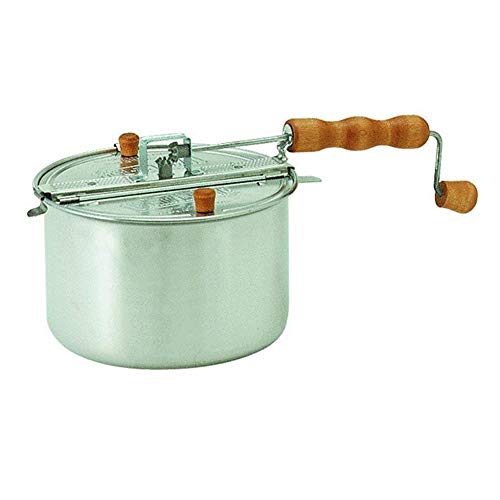 Wabash Valley Farms - Stovetop Popcorn Popper - Whirly Pop with Popping Kit - Silver - Perfect Popcorn in 3 Minutes (Best Way To Pop Popcorn On Stove)