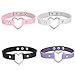 FIBO STEEL 1-4 Pcs Womens Leather Necklace Choker Necklace Heart Punk Goth Style Adjustable