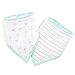 aden by aden + anais Bandana Bib, 100% Cotton Muslin, Soft Absorbent 3 Layers, Adjustable, 8.5” X 16”, 2 Pack, Teddy Bears